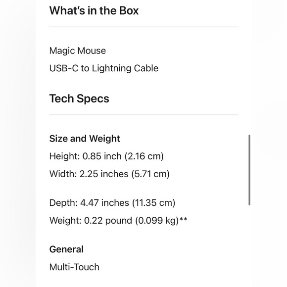 NWT Apple Magic Mouse (bluetooth/ wireless) - Picture 10 of 11